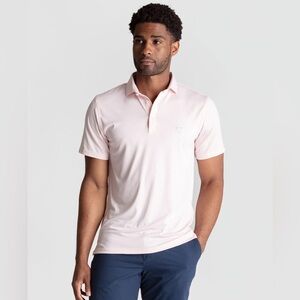 New BIRDDOGS SZ XL PINK STRIPED POLO